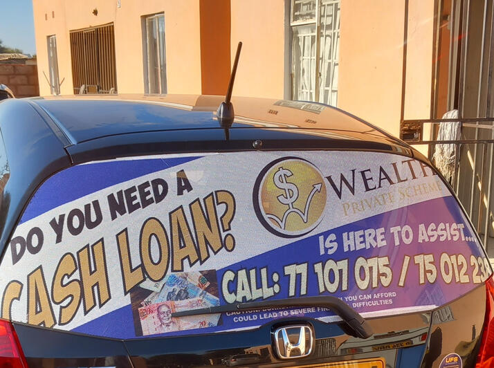 Contravision on cars and shop windows